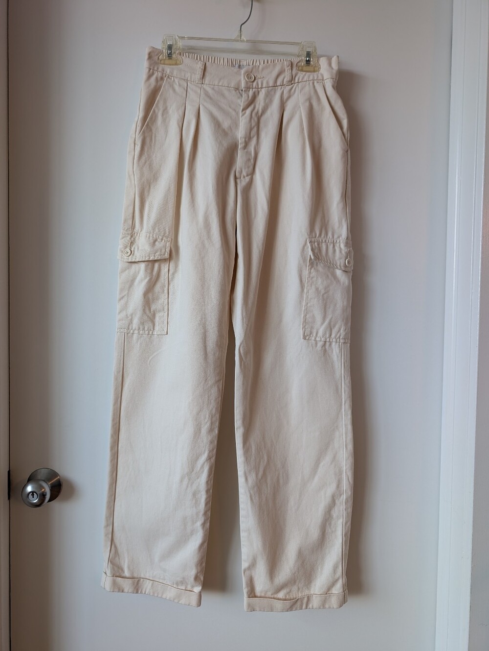 PacSun Cargo Trouser Cream Small